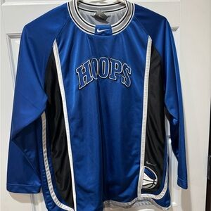 Nike Blue and Black Hoops Jersey